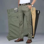 Men's Classic Stretch Casual Pants Business Office Straight Male Pants Brand Clothing Fashion Soft Cozy Trousers Solid Color - Image 12
