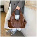2024 New Women's Tote Bags Trendy Versatile Commuting Large Capacity One Shoulder Bag Summer Casual Solid Color Female Handbags - Image 34