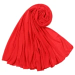 Women Big Size Cotton Jersey Hijabs Scarf Islamic Turban Shawls Trendy Muslim Hijab Solid Plain Cotton Scarves Headscarf - Image 38