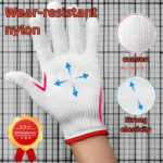 12 Pairs，Knitted Cotton Work Gloves, Lightweight Safety Glove,Elastic Work Gloves, - Image 2