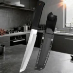 1/2 set kitchen knife set, equipped with high-end black sheath, suitable for kitchen use, a vegetable cutting and boning knife - Image 17
