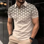 Summer T Shirts for Men 2026 Short Sleeve Men's Clothing Collar 3D Printing Plain Shirt Striped Polo Tees Fashion Pullover Tops - Image 7