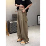 Men's Trendy Casual Trousers New Thin Style Summer Simple Drapey Versatile Trousers Loose - Image 3