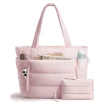 Tote Bag for Women, Lightweight Puffy Tote Bag with Compartments Shoulder Bag Handbag for Travel, Work, Gym - Image 13