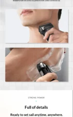 New Electric Shaver for Men with LCD Display, USB Rechargeable Home Water Washable Beard Razor - Image 11
