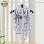 Christmas Style Cartoon Printed Scarves, Women's Seasonal Scarves, Scarves, Large Shawls, Multi-color Fashionable Scarves - Image 14