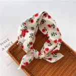 Floral Polka Dot Square Scarf Cotton Scarves Headband Headscarf Decoration Women Flower Kerchief Neckerchief Head Wrap Bandanas - Image 42