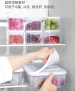 Food Storage Container 6 Grids Vegetable Fruit Fresh-keeping Box with Lid for Refrigerator Kitchen Spice Seasoning Storage Jar - Image 13