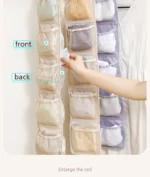 5/10 Pockets Underwear Socks Hanging Organizers Behind Door Storage Wardrobe Hanging Storage Bag Closet Organizer - Image 19