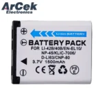 Replacement Battery Brand New for Fuji NP-45 NP-42 CNP-80 KLIC-7006 D-LI63 EN-EL10 NP-80 LI-42B/40 1500mAh Camera Batteries - Image 8