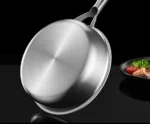 16cm/20cm Frying Pan Stainless Steel Frying Pan Non Coated Flat Bottom Household Cooking Steak Omelet Pan General - Image 19