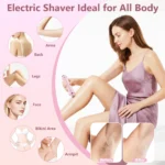 Electric Shaver for Women Waterproof Wet & Dry Hair Razors 2 in 1 Double Head Portable Bikini Hair Trimmer Detachable Head Shave - Image 19