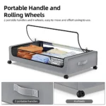 Under Bed Storage Container with Lids and Wheels Multifunctional Home Clothes Storage Bins Visible Dustproof Underbed Drawers - Image 5