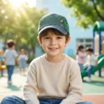 Children's Baseball Caps - Boys and Girls, Plaid Cotton Floppy Baseball Caps, Trendy Kids' Small Dinosaur Sun Protection Hats - Image 14