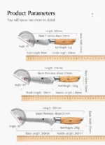 XINZUO 1-8pcs Kitchen Knife Set 73 Layers Custom Damascus Steel 15°±1 Per Side Steel Blade with Olive Wood Handle - Image 34