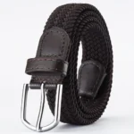 Trendy Casual Stretch Canvas Braided Belts Versatile Hole-free Weave Waistbelt Elastic Belt For Women Man - Image 14