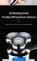 Electric Shaver Man Rechargeable Razor Shaving Knife Whisker Knife Household Portable Floating Three Tip Water Wash - Image 12