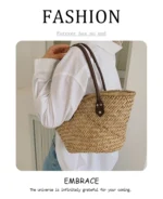 Handmade Women's Shoulder Bag Large Capacity Handbags Bohemian Summer Straw Beach Bag Female Shopper Basket Woven Tote Bags - Image 8