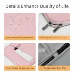 With Handle Portable Laptop Bags Waterproof Lightweight Laptop Case Ultra Thin Dual Zipper Computer Notebook Sleeve - Image 17