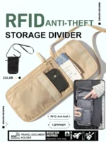 Travel document bag Lightweight multi-functional storage bag Passport holder mobile phone storage Waterproof anti-theft bag