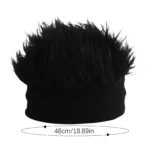 Hat with Wig Knitted Spiked Hairs Realistic Hip Hop Wig Hat Men Women Cold Weather Hats for Daily Wear Party Cosplay - Image 6