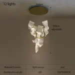 Led Modern Chandelier Living Room Decorative Lighting Duplex Rotary Staircase Chandelier Irregular Acrylic Restaurant Chandelier - Image 7