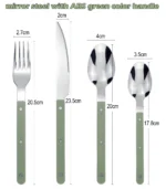 New Design Dinnerware 4 In 1 Set Stainless Steel 18/8(304) ABS Handle With Rivets Top Mirror Polishing Cutlery Sets For Kitchen - Image 12