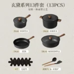 cookware set - steak pan, frying pan, saucepan, stockpot, non-stick pan, wok - complete kitchen utensil set - Image 11