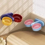 Pet supplies: Cat bowls/water bowls, dog bowls, tip-over resistant pet bowls, height adjustable. - Image 3
