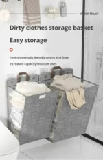 Household Laundry Baskets Foldable Bathrooms Laundry Baskets Large Capacity Multifunctional Waterproof Clothes Storage Basket - Image 12