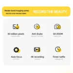 4k Digital Camera IPS HD 50MP CCD Camera 2.4" Autofocus Vlogging Student Camcorder 8X Dual Cam and LED Flash Video Photo Filming - Image 21