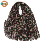 Christmas Style Cartoon Printed Scarves, Women's Seasonal Scarves, Scarves, Large Shawls, Multi-color Fashionable Scarves - Image 3