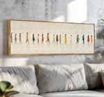 Abstract People Walking Wall Art Unframed Canvas Poster - Modern Figurative Wall Decor - Contemporary Human Movement Painting - Image 7