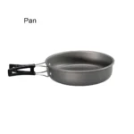 Outdoor camping cookware set aluminum non stick pot portable outdoor tableware cookware cooking pot bowl hiking BBQ picnic - Image 9