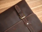 NASVA Genuine Leather Men's Briefcase Retro Handbag Shoulder Laptop Bags Office Bags Document Bags - Image 11