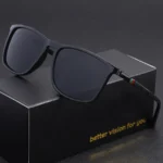 Classic Square Men's Sunglasses Comfortable Lightweight Black Frame Glasses Ideal for Travel Photography Gifts - Image 11
