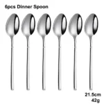 4/6/16/24 Pieces Cutlery Set Stainless Steel Thin Tableware Mirror Elegant Knife Fork Spoon Western Dinner Set Sliverware - Image 12