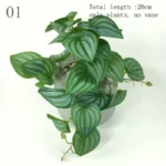 Artificial Terrarium Plants Vine Wall Hanging Flower Rattan Simulation Plastic Leaf Rattan Green Grass Home Balcony Garden Decor - Image 5