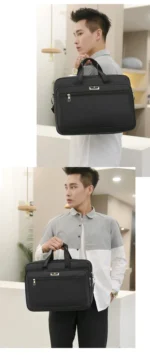 Oxford Cloth Laptop Bags Men Large Capacity Briefcase Business Travel Shoulder Pouch - Image 36