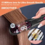 Hair Straightening Brush Portable Home Negative Ion Straightener with Multi-Heat Settings 3-Temp Ceramic Damage-Free Styling - Image 7