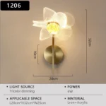 LED Wall Lamp Modern Luxury Flower Shaped Decorative Light Bedroom Bedside Study Dining Room Living Room Background Wall Lamp - Image 8