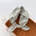 Floral Polka Dot Square Scarf Cotton Scarves Headband Headscarf Decoration Women Flower Kerchief Neckerchief Head Wrap Bandanas - Image 33