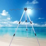 Fishing Pole Tripod Bracket, Aluminum Alloy Portable Folding Fishing Rod Tripod Stand for Outdoor