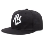 Men's and women's flat brimmed hatsStreet Embroidery Letter NYHip hop flat brimmed hat with adjustable styleFashionable - Image 11