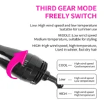 Hair Dryer One Step Electric Hot Air Brush Travel Hairdryer Hairbrush Professional Hair Straightening Hairbrush Styling Tool - Image 3