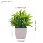 Artificial Potted Plants With Lifelike Foliage And No Maintenance Perfect For Home Office Bathroom Desktop Shelf Decor - Image 14