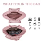 Women Tote Bag University Laptop Travel Tote diaper Gym Yoga Bag Shoulder Bag with Yoga Mat Buckle for Sports College Work - Image 3