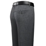 Daily Versatile Male Formal Trousers Stable Waist Breathable Linen Textured Fabric Office Wedding Multi Scene Long Pants - Image 22