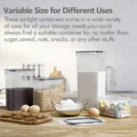 Food Storage Containers Kitchen Organizer and Storage Container with Lids Refrigerator Noodle Box Tank Sealed Cans 5Pcs Set - Image 15