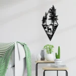 1pc Landscape Wall Art, Deer & Scene Metal Wall Art Ornaments Home Decor, Metal Wall Art, Home Decor Art Wall Ornaments - Image 5